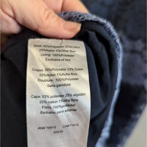 A Pea in the pod Maternity Blue floral Lace formal short sleeve shift dress S - Picture 5 of 6